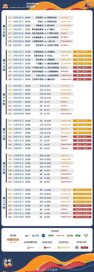 中超25日25轮赛程 中超22轮赛制-第1张图片-www.211178.com_果博福布斯